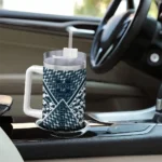 custom utah state aggies chevron angle navy curved tumbler best selling.webp