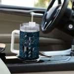 custom utah state aggies claw cut navy black curved tumbler best selling.webp