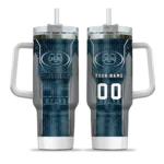 custom utah state aggies hexagon armor navy curved tumbler best selling.webp