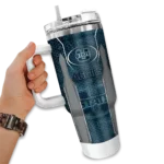custom utah state aggies hexagon armor navy curved tumbler best selling.webp