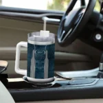 custom utah state aggies hexagon armor navy curved tumbler best selling.webp