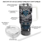 custom utah state aggies superman shield navy gray curved tumbler best selling.webp
