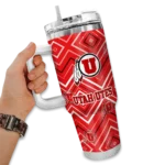 custom utah utes bold diamonds red curved tumbler best selling.webp