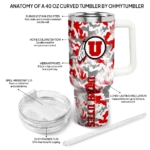custom utah utes camo mashup red white curved tumbler best selling.webp
