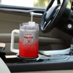 custom utah utes gradient dots red curved tumbler best selling.webp