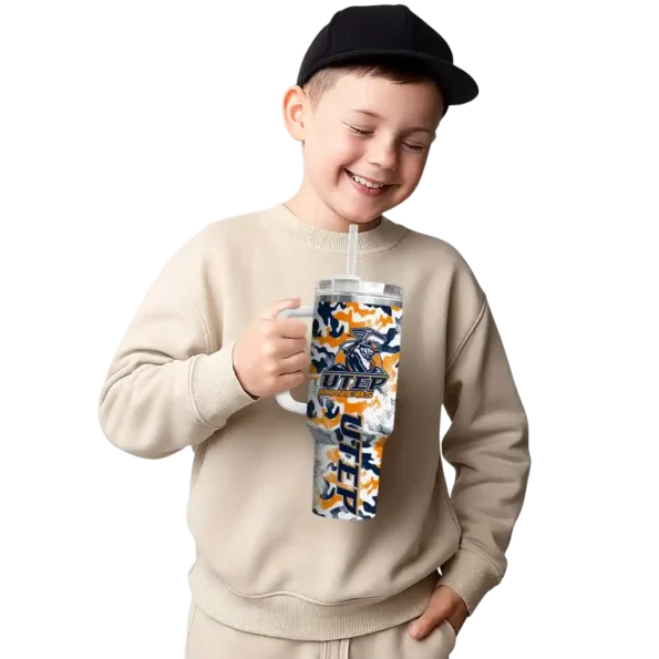 custom utep miners camo mashup blue white curved tumbler latest model.webp