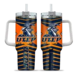custom utep miners chevron layers blue curved tumbler best selling.webp
