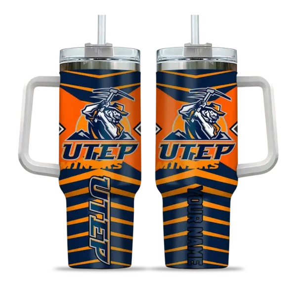 custom utep miners chevron layers blue curved tumbler best selling.webp