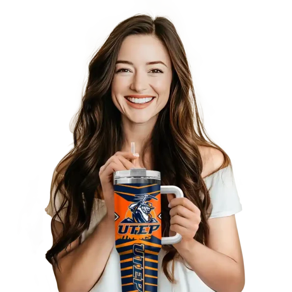 custom utep miners chevron layers blue curved tumbler premium grade.webp
