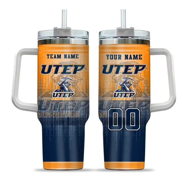 custom utep miners gradient dots blue curved tumbler best selling.webp