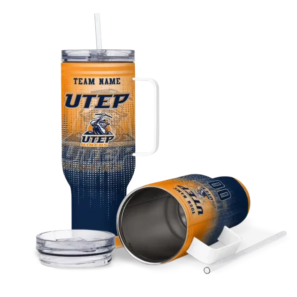 custom utep miners gradient dots blue curved tumbler high quality.webp