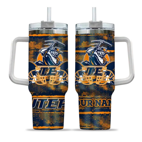 custom utep miners honey streaks blue curved tumbler best selling.webp