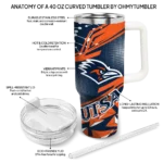 custom utsa roadrunners abstract paths orange curved tumbler best selling.webp