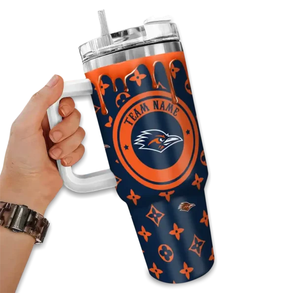 custom utsa roadrunners bullseye drips orange curved tumbler fashion forward.webp