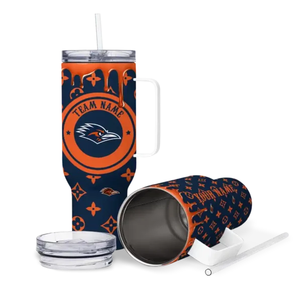 custom utsa roadrunners bullseye drips orange curved tumbler high quality.webp