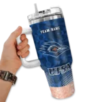 custom utsa roadrunners geometric prism orange curved tumbler best selling.webp