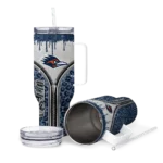 custom utsa roadrunners leopard zipper orange curved tumbler best selling.webp