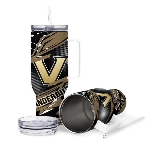 custom vanderbilt commodores abstract paths black curved tumbler high quality.webp