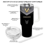custom vanderbilt commodores arrow armor black curved tumbler best selling.webp