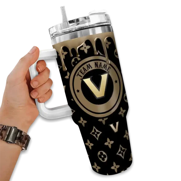 custom vanderbilt commodores bullseye drips black curved tumbler fashion forward.webp