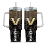 custom vanderbilt commodores chevron stripe black curved tumbler best selling.webp