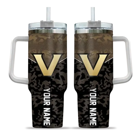 custom vanderbilt commodores chevron stripe black curved tumbler best selling.webp