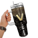 custom vanderbilt commodores chevron stripe black curved tumbler best selling.webp