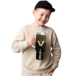 custom vanderbilt commodores chevron stripe black curved tumbler best selling.webp