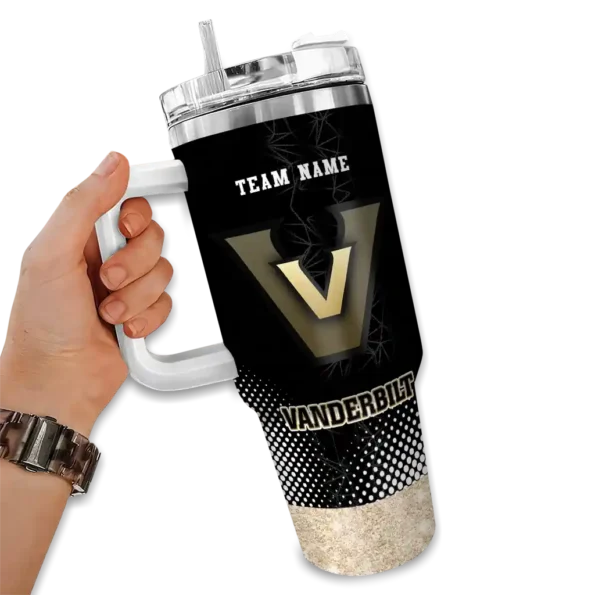 custom vanderbilt commodores geometric prism black curved tumbler fashion forward.webp