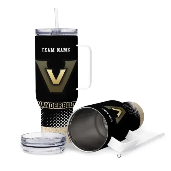 custom vanderbilt commodores geometric prism black curved tumbler high quality.webp