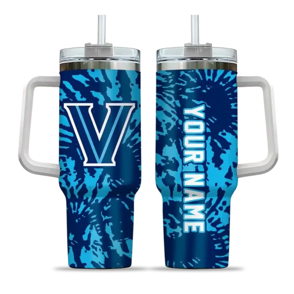 custom villanova wildcats burst swirl navy curved tumbler best selling.webp