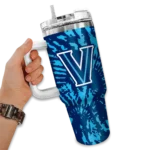 custom villanova wildcats burst swirl navy curved tumbler best selling.webp