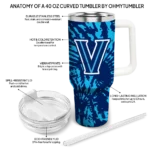 custom villanova wildcats burst swirl navy curved tumbler best selling.webp