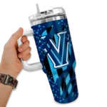 custom villanova wildcats claw cut navy black curved tumbler best selling.webp