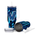 custom villanova wildcats claw cut navy black curved tumbler best selling.webp