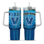 custom villanova wildcats hex texture navy curved tumbler best selling.webp