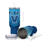 custom villanova wildcats hex texture navy curved tumbler best selling.webp