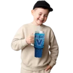 custom villanova wildcats hex texture navy curved tumbler best selling.webp