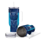 custom villanova wildcats hexagon armor navy curved tumbler best selling.webp