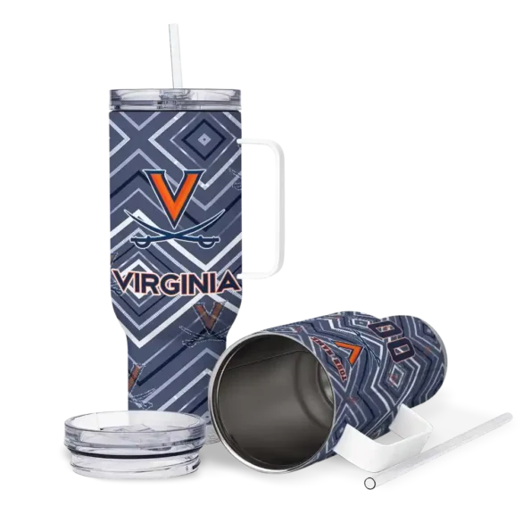 custom virginia cavaliers bold diamonds blue curved tumbler high quality.webp