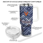 custom virginia cavaliers bold diamonds blue curved tumbler best selling.webp
