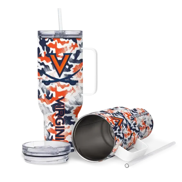 custom virginia cavaliers camo mashup blue white curved tumbler high quality.webp