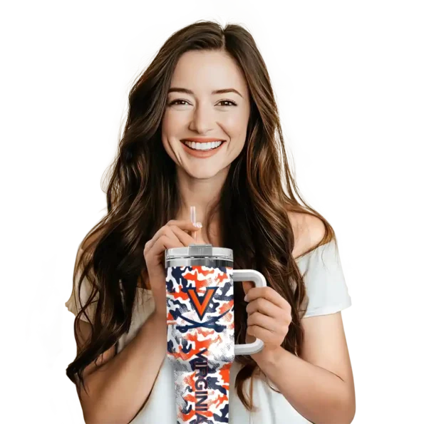custom virginia cavaliers camo mashup blue white curved tumbler premium grade.webp