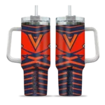 custom virginia cavaliers chevron layers blue curved tumbler best selling.webp