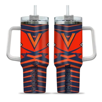 custom virginia cavaliers chevron layers blue curved tumbler best selling.webp