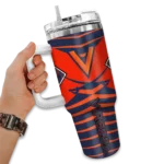 custom virginia cavaliers chevron layers blue curved tumbler best selling.webp
