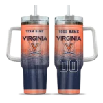 custom virginia cavaliers gradient dots blue curved tumbler best selling.webp