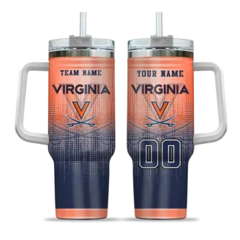 custom virginia cavaliers gradient dots blue curved tumbler best selling.webp