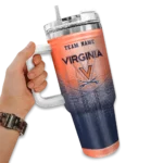 custom virginia cavaliers gradient dots blue curved tumbler best selling.webp