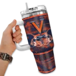 custom virginia cavaliers honey streaks blue curved tumbler best selling.webp